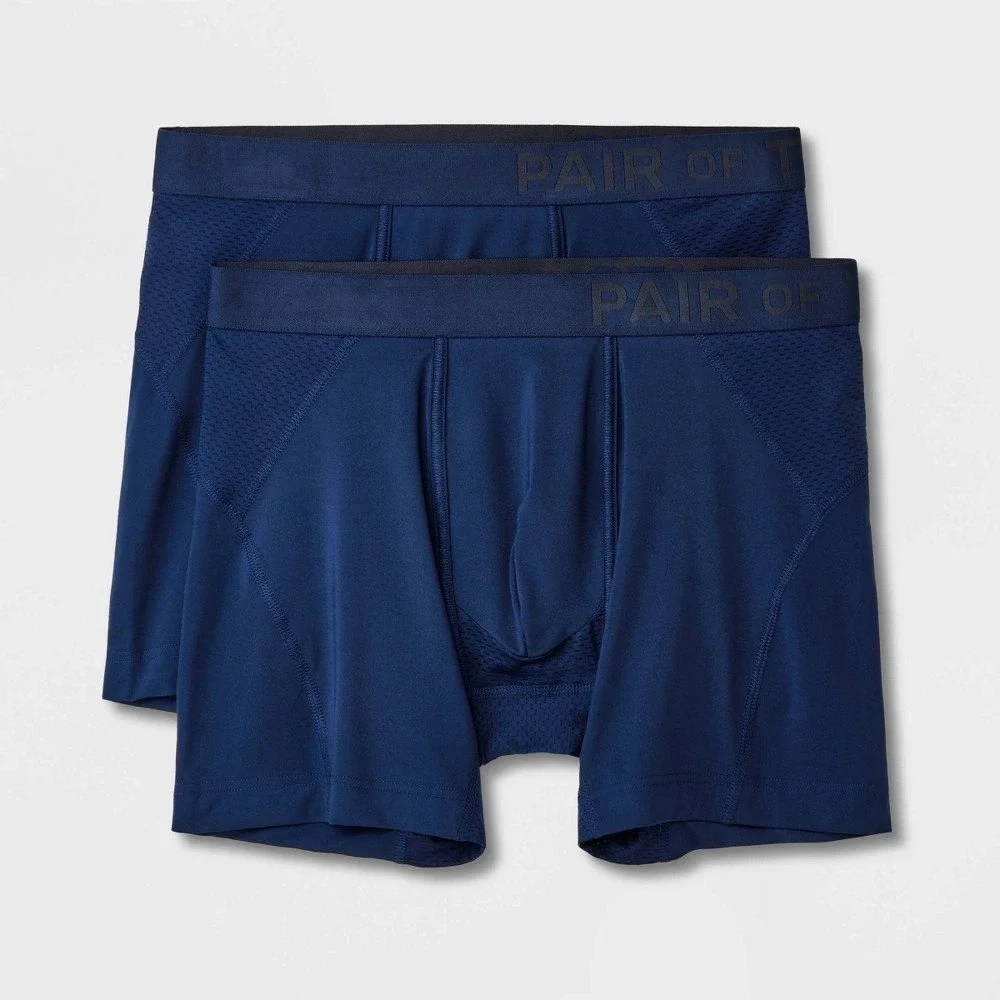 171. Pair of Thieves Men's SuperCool Boxer Briefs 2pk In Navy Color Size Large